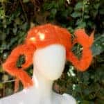 Peluca naranja trenzas