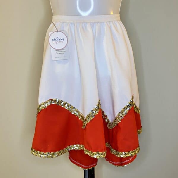 Falda infantil blanca, talla 8 (7-8 años)